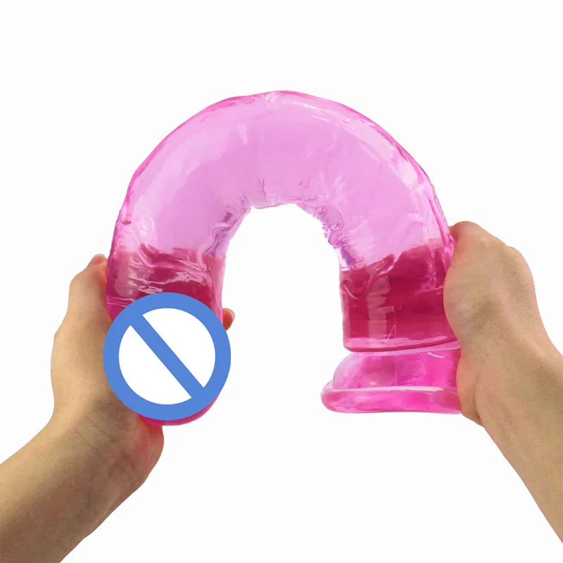 Medium Size Transparent Dildo with Suction Cup Jelly Dildos Sex Toys Woman Fake Dick Toy Big Dildo Suction Cup Penis Anal Dildo