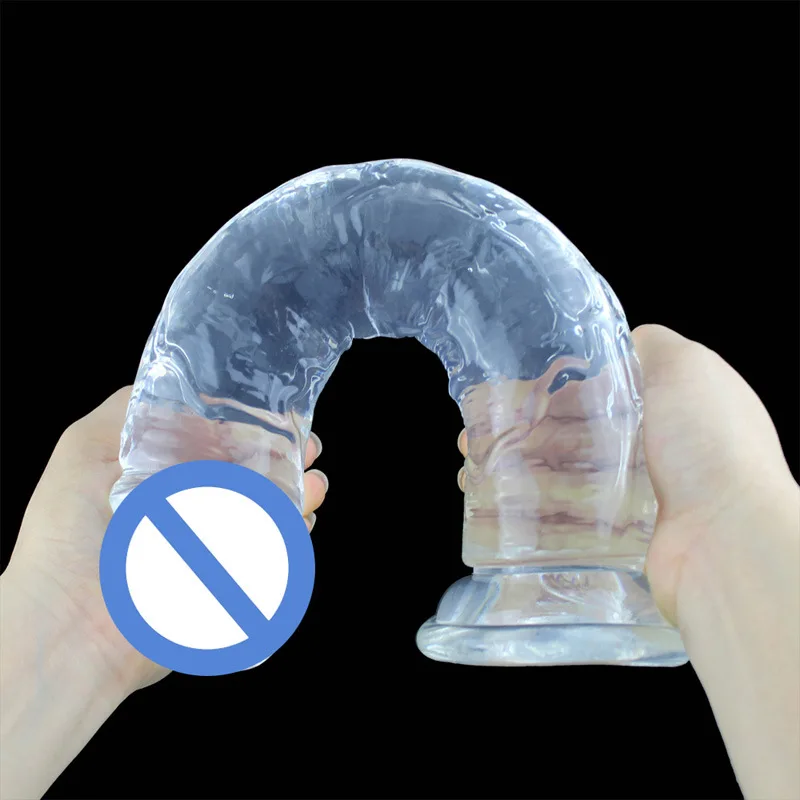 Medium Size Transparent Dildo with Suction Cup Jelly Dildos Sex Toys Woman Fake Dick Toy Big Dildo Suction Cup Penis Anal Dildo