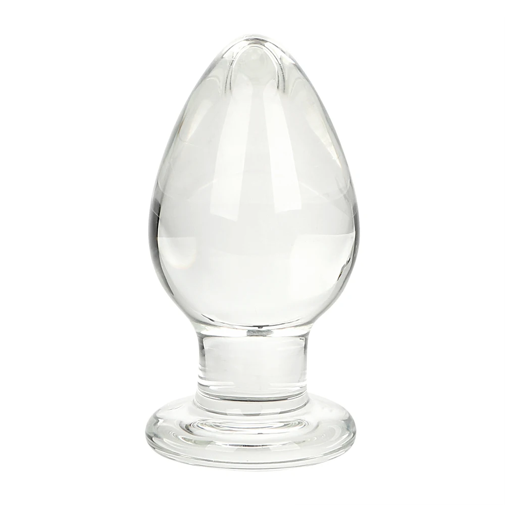 IKOKY 50mm Large Crystal Butt Plug Vagina Ball Big Pyrex Glass Anal Dildo Bead Fake Adult Masturbate Sex Toys for Women Men Gay
