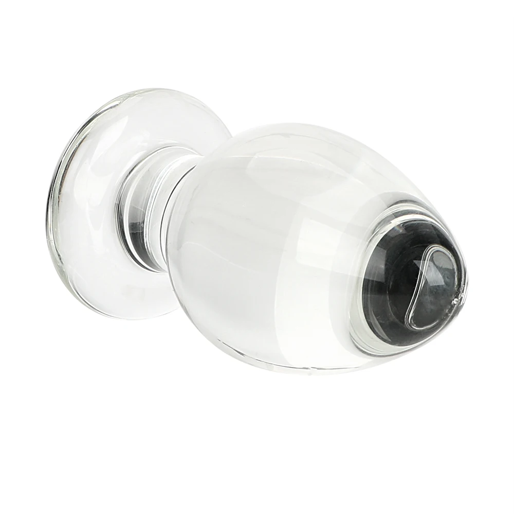 IKOKY 50mm Large Crystal Butt Plug Vagina Ball Big Pyrex Glass Anal Dildo Bead Fake Adult Masturbate Sex Toys for Women Men Gay