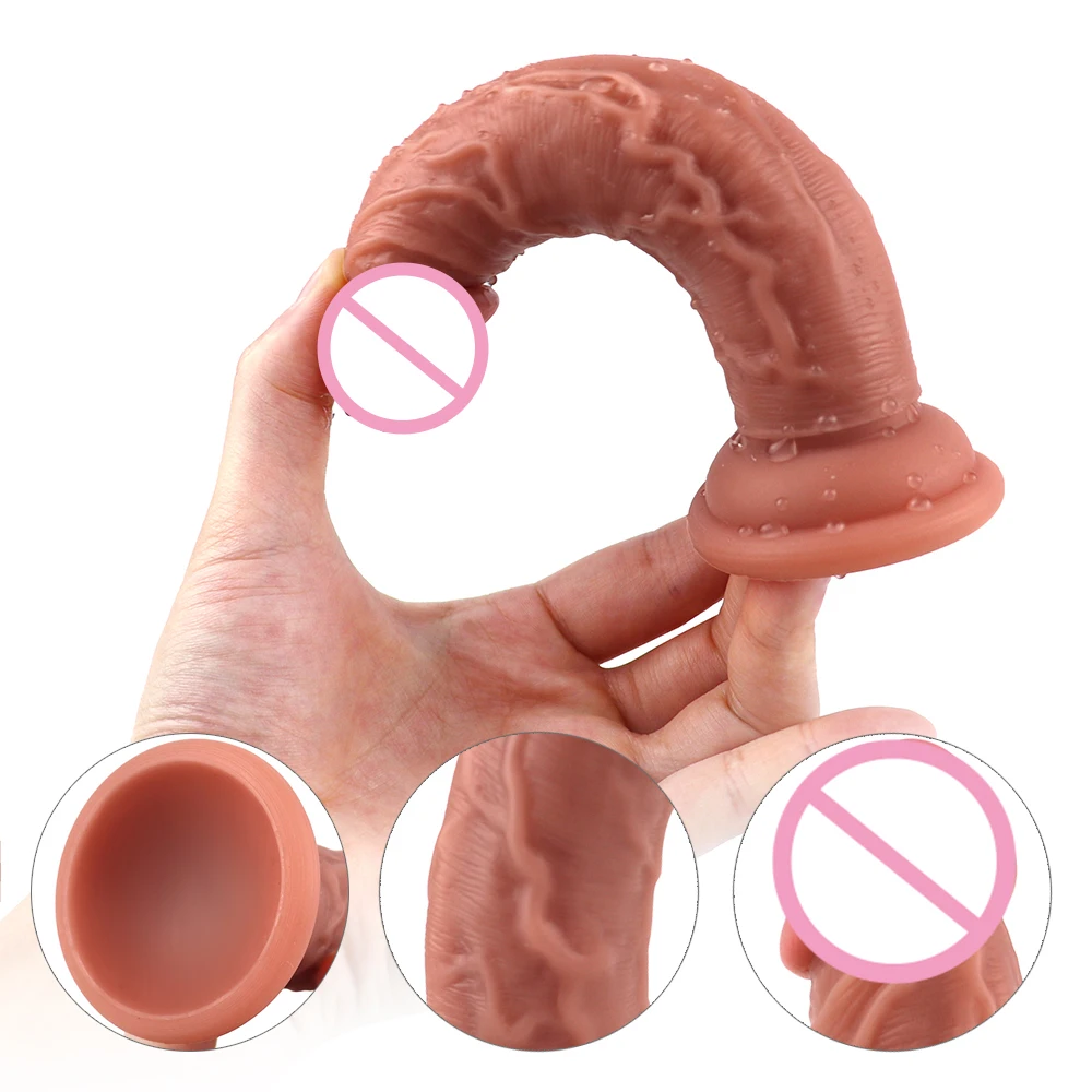 Big Glans Realistic Soft Dildo Cheap Small Penis Silicone Suction Cup Vibrator Dick Anal Butt Sex Toys Men Women Gay Huge Cock