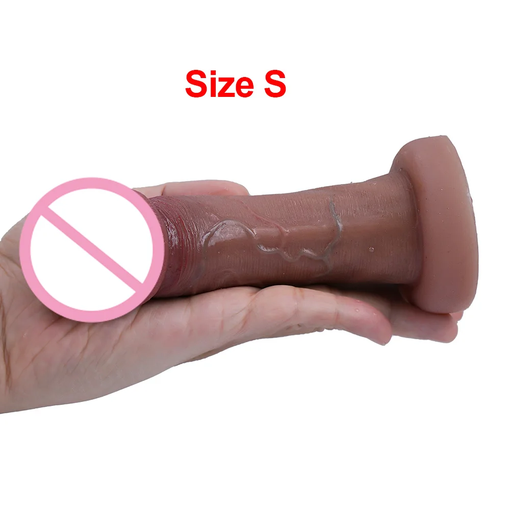Big Glans Realistic Soft Dildo Cheap Small Penis Silicone Suction Cup Vibrator Dick Anal Butt Sex Toys Men Women Gay Huge Cock