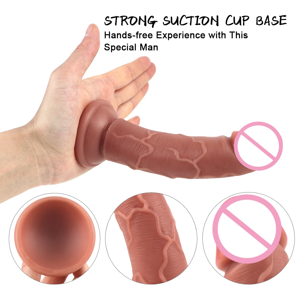 Big Glans Realistic Soft Dildo Cheap Small Penis Silicone Suction Cup Vibrator Dick Anal Butt Sex Toys Men Women Gay Huge Cock