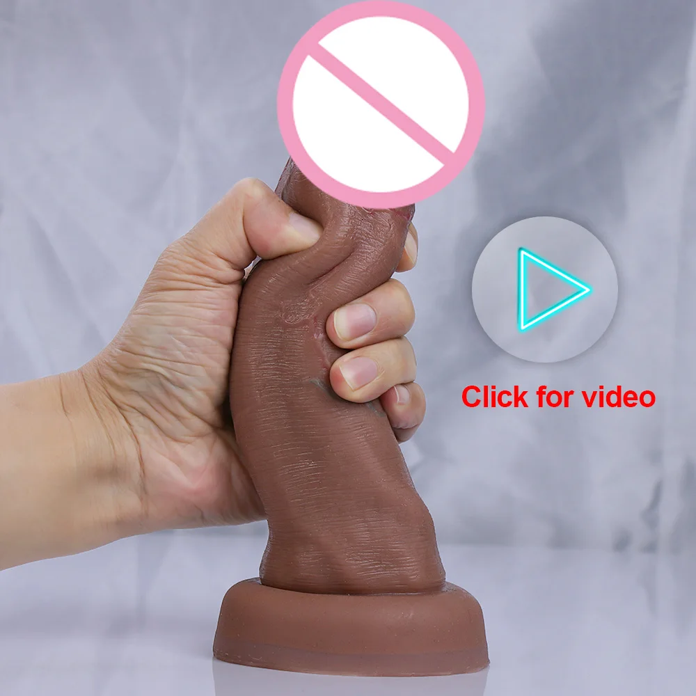 Big Glans Realistic Soft Dildo Cheap Small Penis Silicone Suction Cup Vibrator Dick Anal Butt Sex Toys Men Women Gay Huge Cock