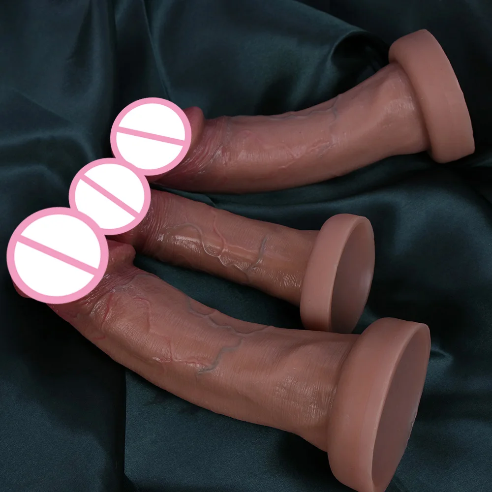 Big Glans Realistic Soft Dildo Cheap Small Penis Silicone Suction Cup Vibrator Dick Anal Butt Sex Toys Men Women Gay Huge Cock