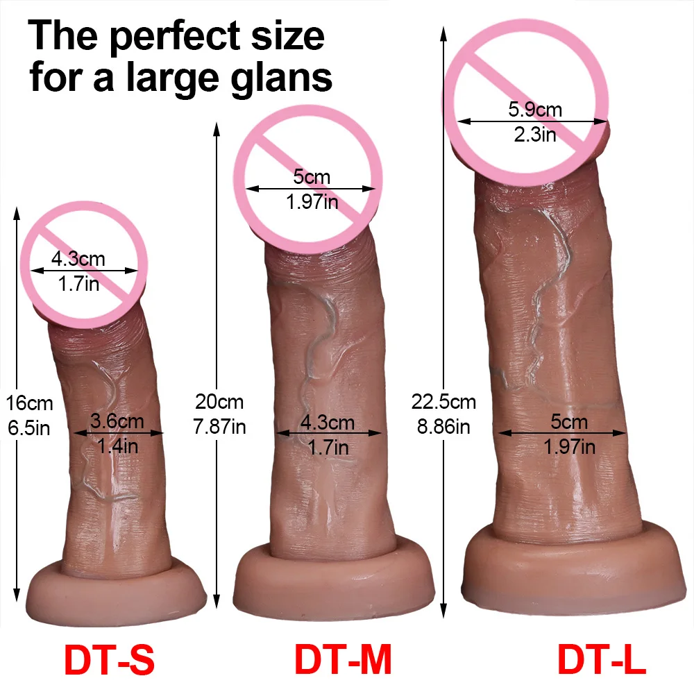Big Glans Realistic Soft Dildo Cheap Small Penis Silicone Suction Cup Vibrator Dick Anal Butt Sex Toys Men Women Gay Huge Cock