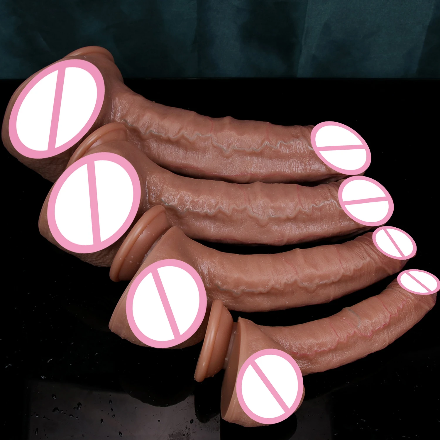Advanced Realistic Veins Penis Soft Huge Dildo Double Silicone Big Masturbation Cock Woman Anal Sex Toy Suction Cup Small Dick