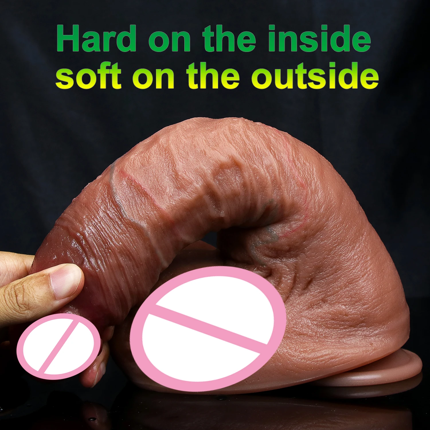 Realistic Soft Big Dildo Double Silicone Large Penis Masturbators Cock Gay Anal Sex Toys for Man Woman Powerful Suction Cup Dick