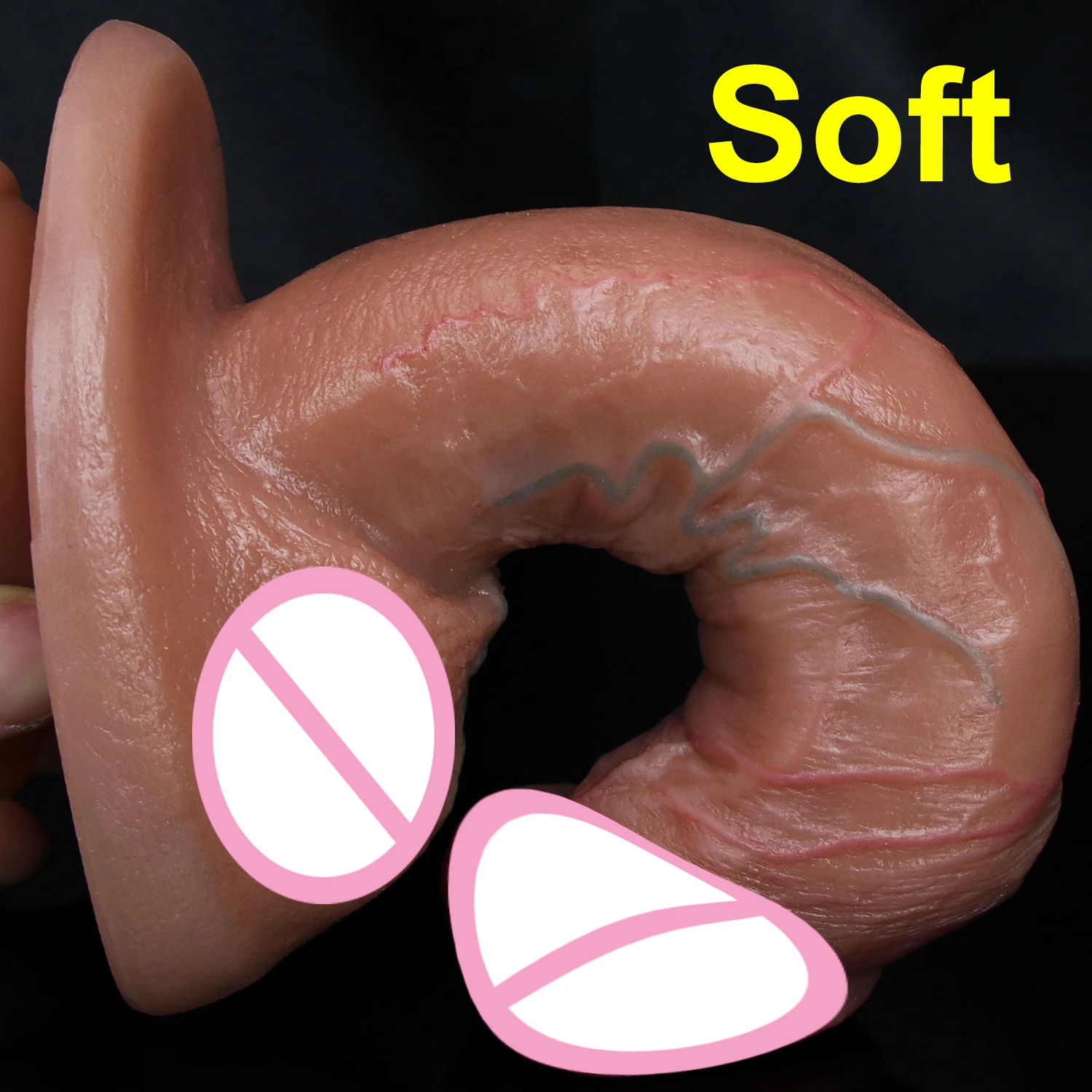 New Soft Realistic Small Dildo Silicone Erotic Big Penis Masturbators Double Cock Women Anal Sex Toy Powerful Suction Cup Dick