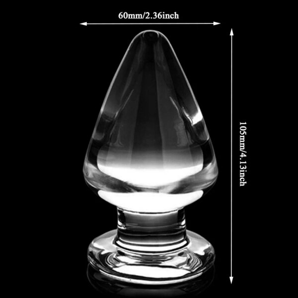 60mm Large Crystal Butt Plug Vagina Ball Big Pyrex Glass Anal Dildo Bead Adult Sex Toys for Women Men Gay Masturbator