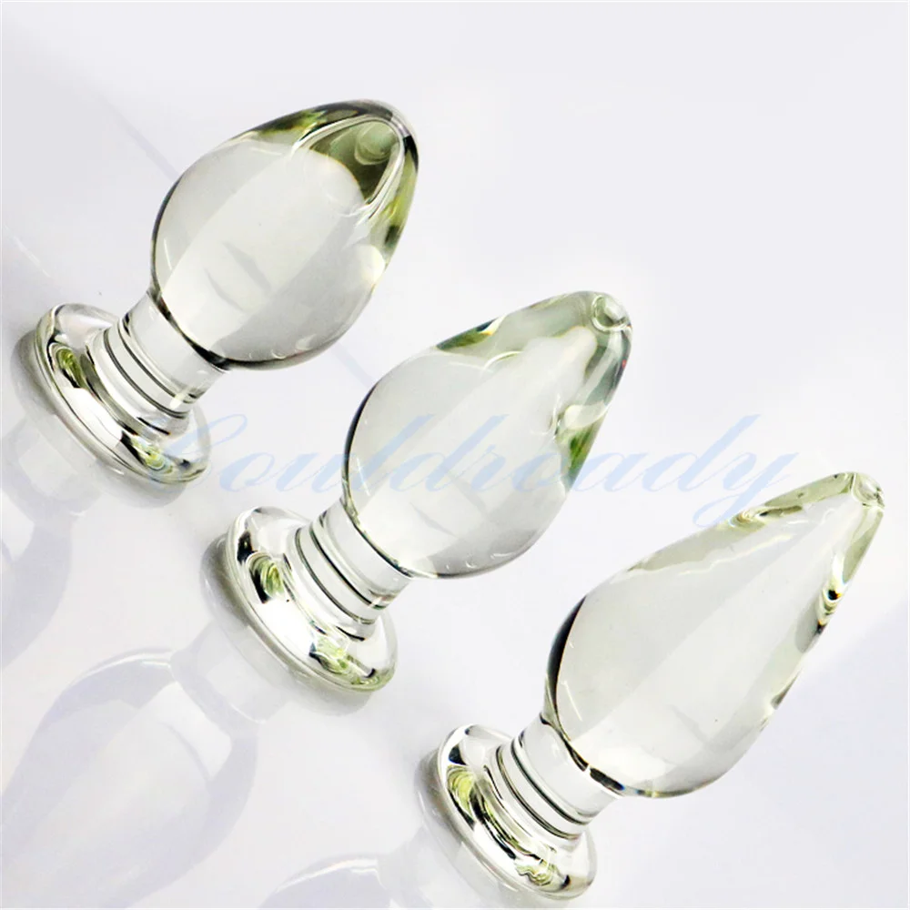60mm Large Crystal Butt Plug Vagina Ball Big Pyrex Glass Anal Dildo Bead Adult Sex Toys for Women Men Gay Masturbator