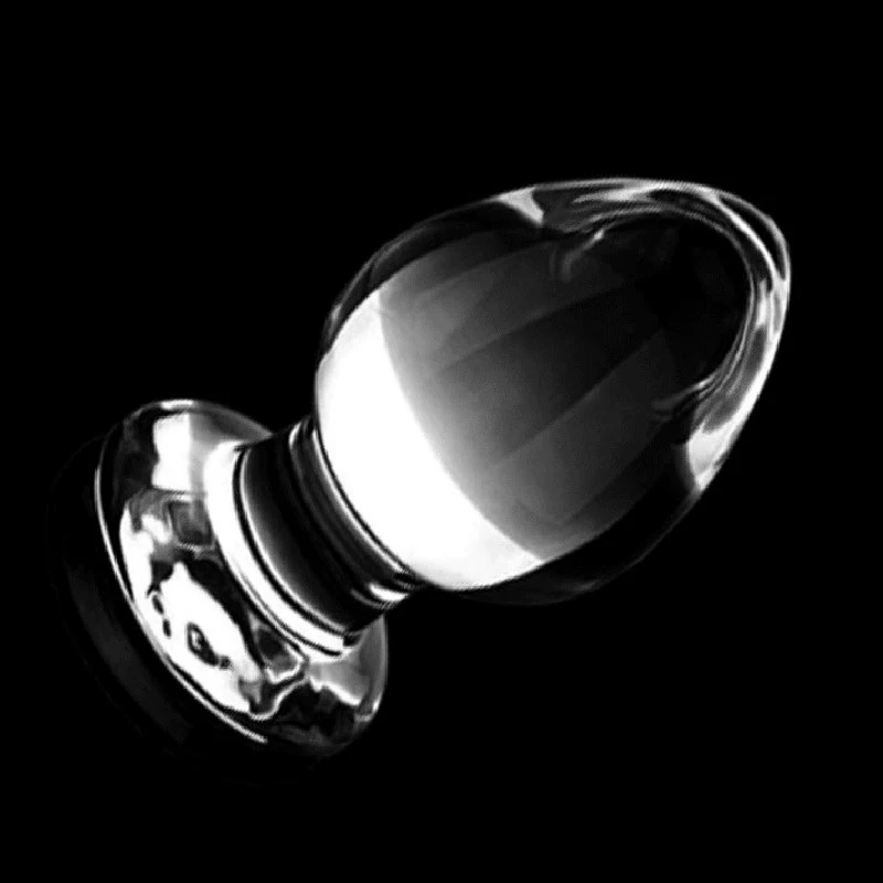 60mm Large Crystal Butt Plug Vagina Ball Big Pyrex Glass Anal Dildo Bead Adult Sex Toys for Women Men Gay Masturbator