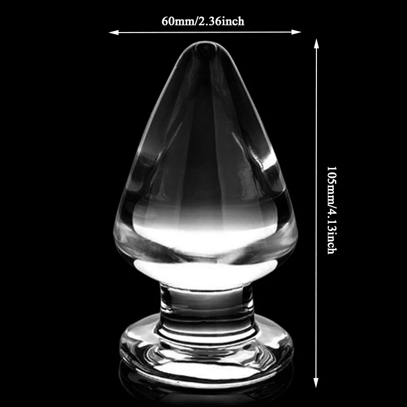 60mm Large Crystal Butt Plug Vagina Ball Big Pyrex Glass Anal Dildo Bead Adult Sex Toys for Women Men Gay Masturbator