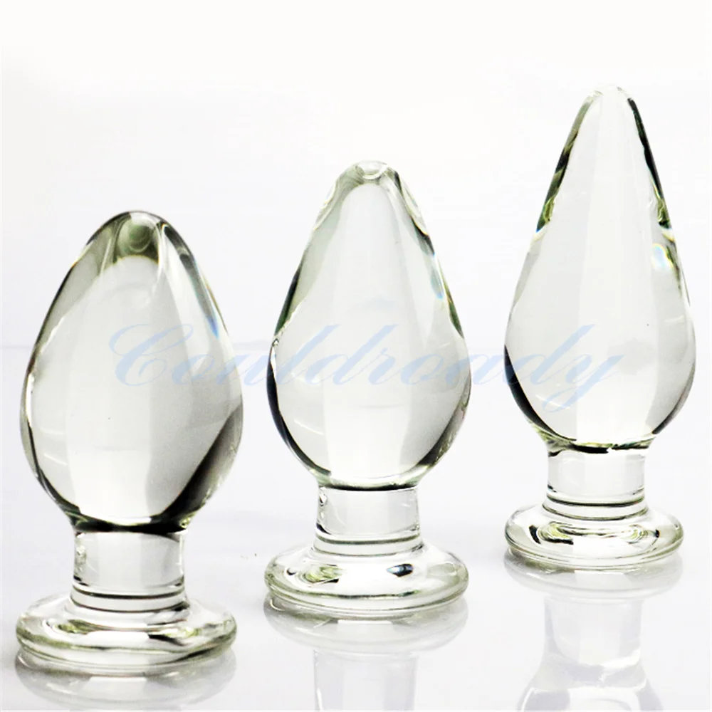 60mm Large Crystal Butt Plug Vagina Ball Big Pyrex Glass Anal Dildo Bead Adult Sex Toys for Women Men Gay Masturbator