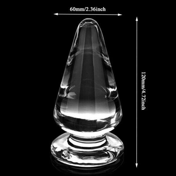 60mm Large Crystal Butt Plug Vagina Ball Big Pyrex Glass Anal Dildo Bead Adult Sex Toys for Women Men Gay Masturbator