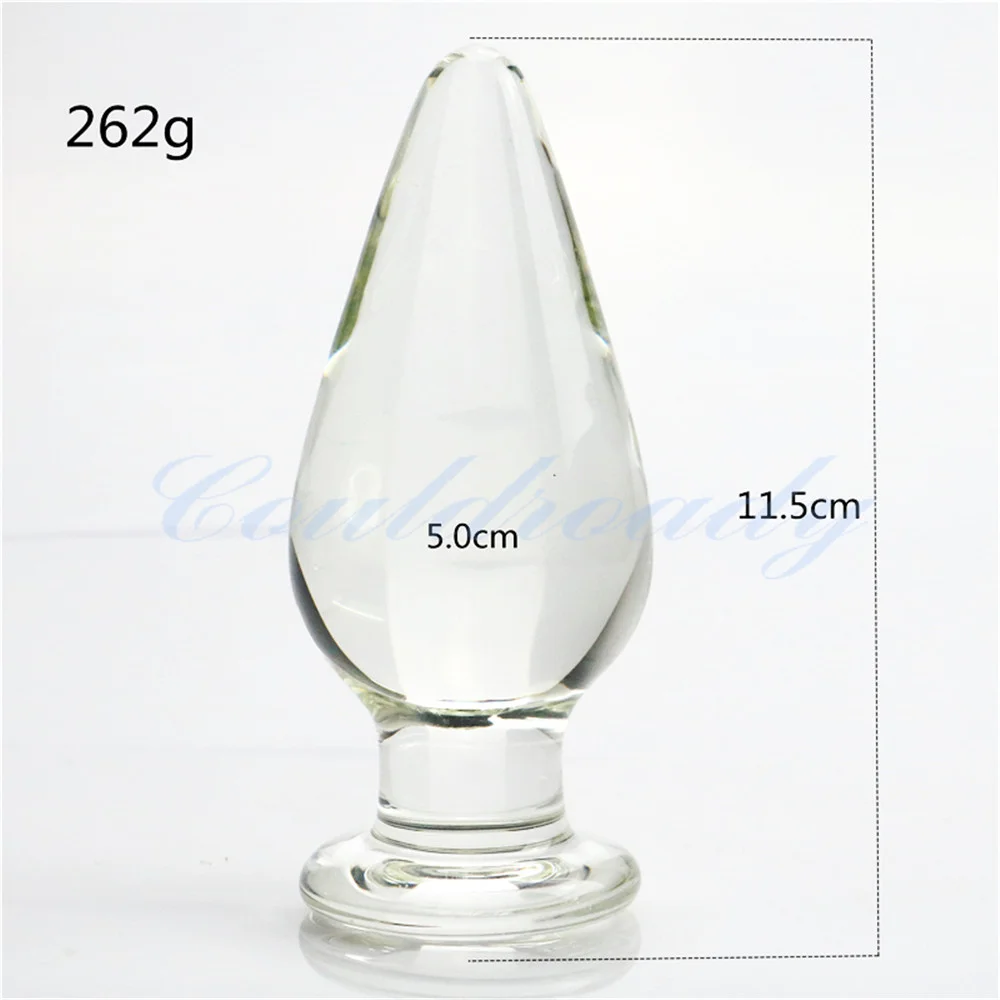 60mm Large Crystal Butt Plug Vagina Ball Big Pyrex Glass Anal Dildo Bead Adult Sex Toys for Women Men Gay Masturbator
