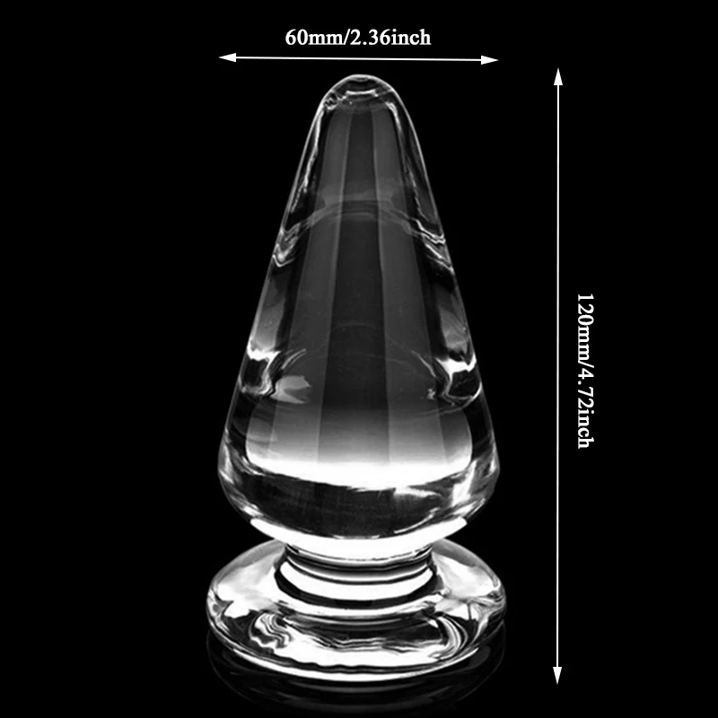 60mm Large Crystal Butt Plug Vagina Ball Big Pyrex Glass Anal Dildo Bead Adult Sex Toys for Women Men Gay Masturbator