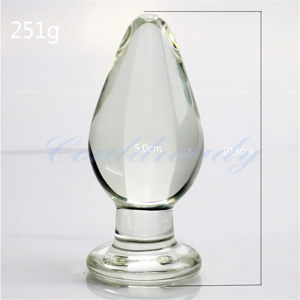 60mm Large Crystal Butt Plug Vagina Ball Big Pyrex Glass Anal Dildo Bead Adult Sex Toys for Women Men Gay Masturbator