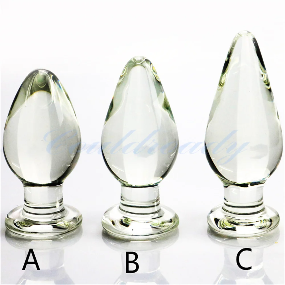 60mm Large Crystal Butt Plug Vagina Ball Big Pyrex Glass Anal Dildo Bead Adult Sex Toys for Women Men Gay Masturbator