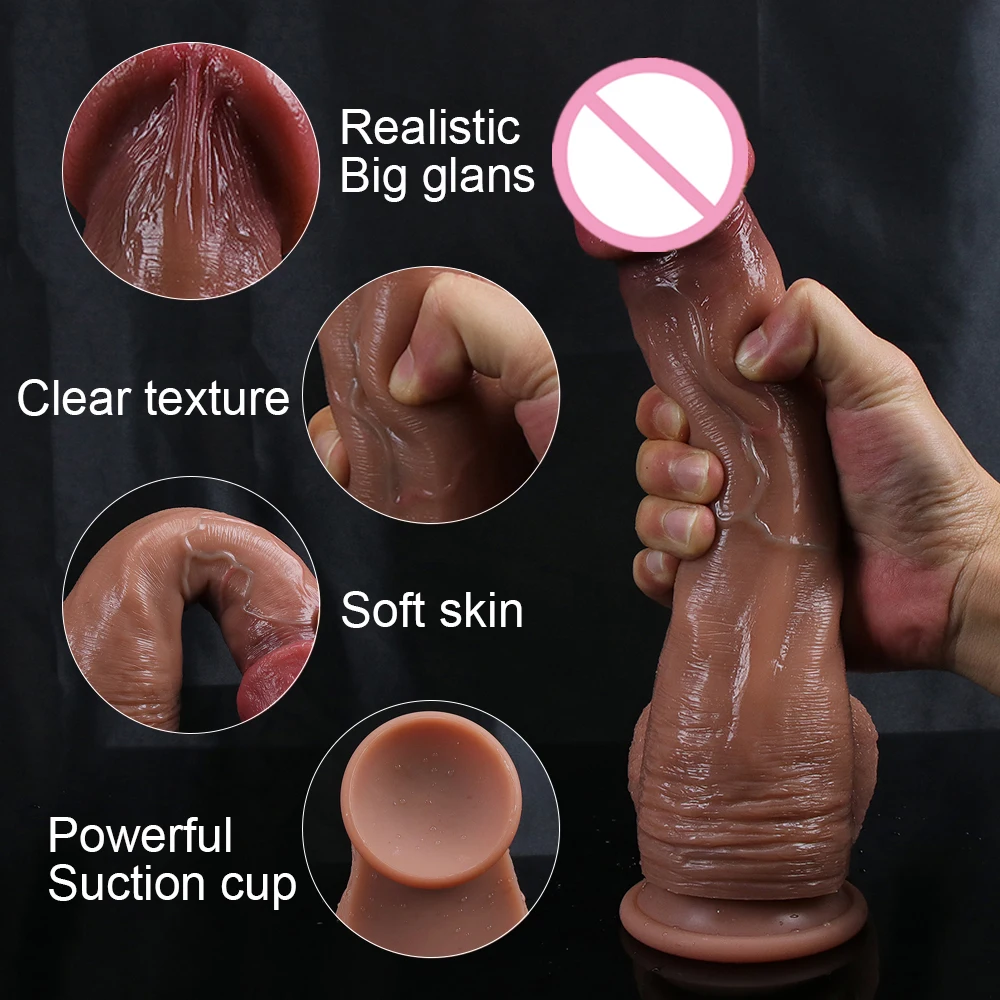 New Style Big Glans Realistic Dildo Soft Silicone Dick Male Artificial Penis Suction Cup Anal Sex Toys For Lesbian Masturbation New Style Big Glans Realistic Dildo Soft Silicone Dick Male Artificial Penis Suction Cup Anal Sex Toys For Lesbian Masturbation