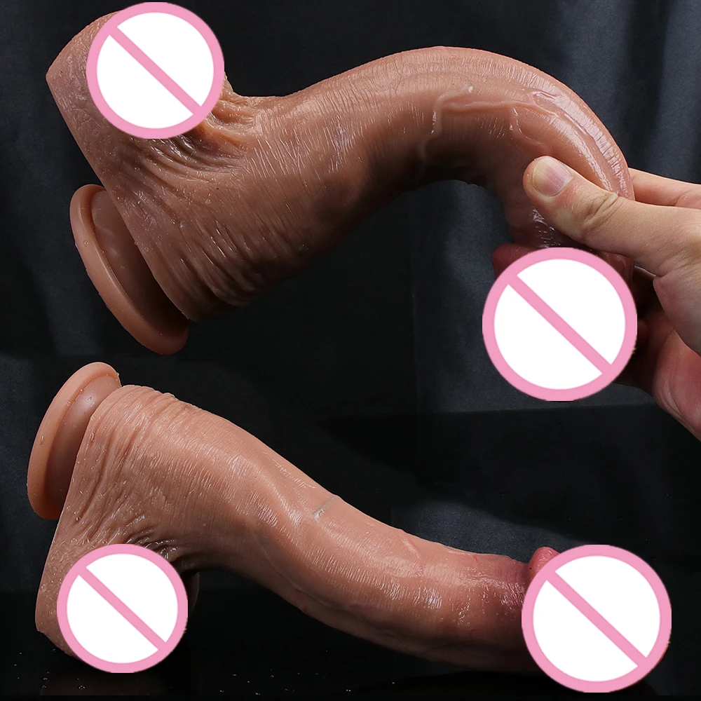 New Style Big Glans Realistic Dildo Soft Silicone Dick Male Artificial Penis Suction Cup Anal Sex Toys For Lesbian Masturbation New Style Big Glans Realistic Dildo Soft Silicone Dick Male Artificial Penis Suction Cup Anal Sex Toys For Lesbian Masturbation