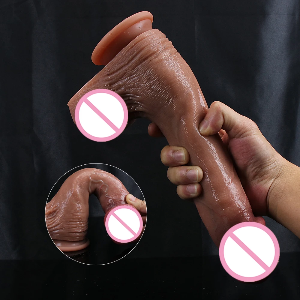 New Style Big Glans Realistic Dildo Soft Silicone Dick Male Artificial Penis Suction Cup Anal Sex Toys For Lesbian Masturbation New Style Big Glans Realistic Dildo Soft Silicone Dick Male Artificial Penis Suction Cup Anal Sex Toys For Lesbian Masturbation