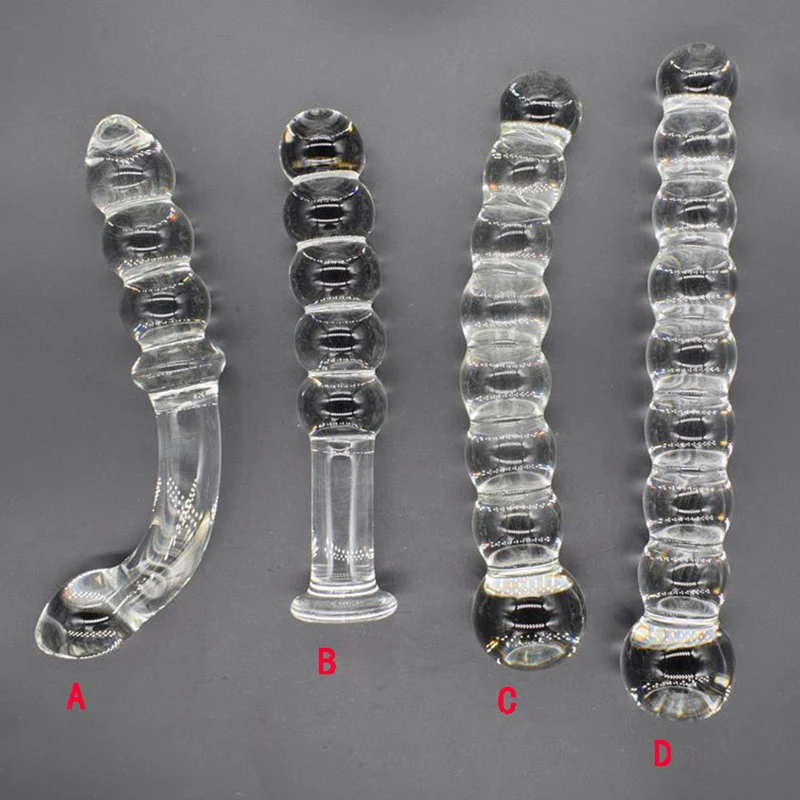 Pyrex Glass 8 Anal Beads Butt Plug Big Ball Large Crystal Dildo Penis Artificial Dick Gay Masturbate Adult Sex Toy For Women men