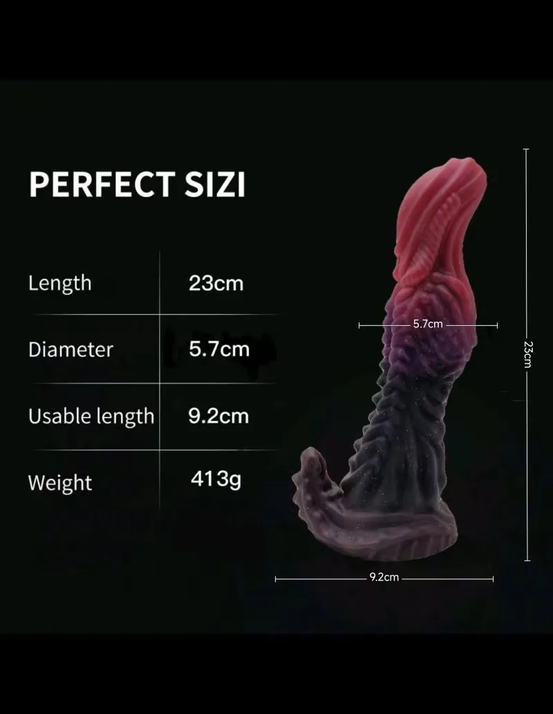 Realistic Silicone Animal Dildo Huge Penis Thick Dildo Big Butt Plug Vaginal G-spot Stimulator Monster Dildo Sex Toys For Women