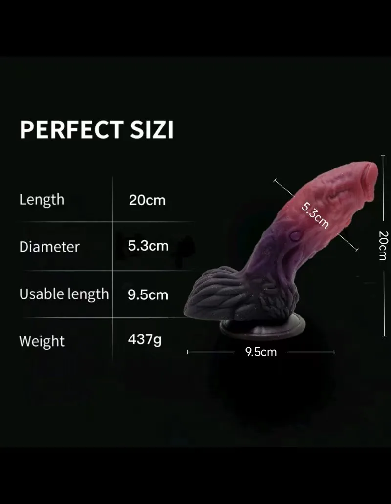 Realistic Silicone Animal Dildo Huge Penis Thick Dildo Big Butt Plug Vaginal G-spot Stimulator Monster Dildo Sex Toys For Women