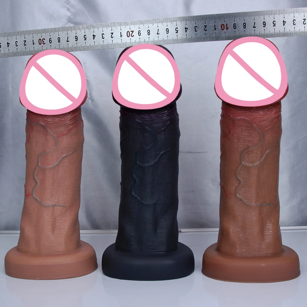 Huge Big Glans Thick Dildo Realistic Soft Small Cock Masturbators Double Layer Penis Women Anal Sex Toy Suction Cup Adults Dick Huge Big Glans Thick Dildo Realistic Soft Small Cock Masturbators Double Layer Penis Women Anal Sex Toy Suction Cup Adults Dick
