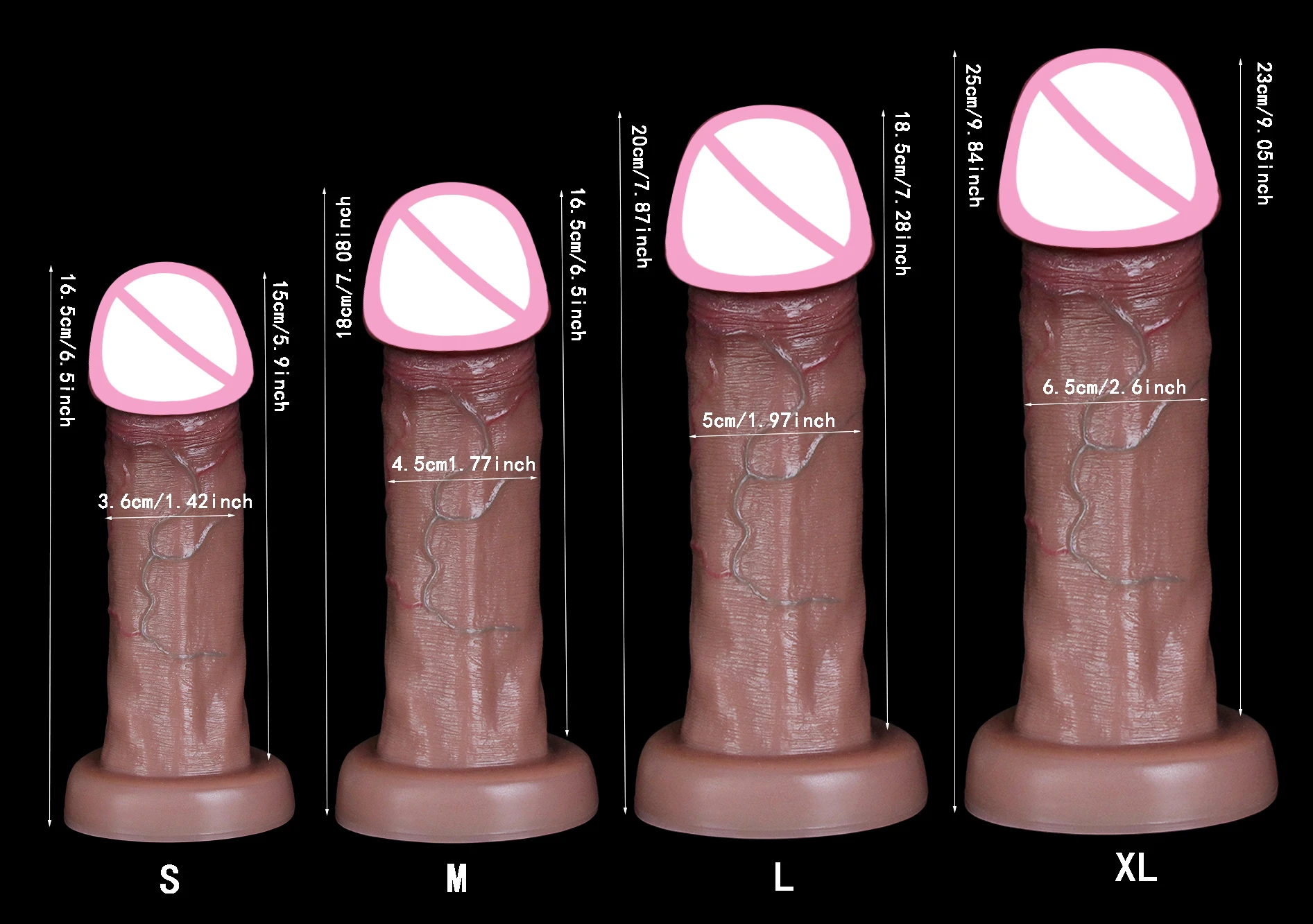 Huge Big Glans Thick Dildo Realistic Soft Small Cock Masturbators Double Layer Penis Women Anal Sex Toy Suction Cup Adults Dick Huge Big Glans Thick Dildo Realistic Soft Small Cock Masturbators Double Layer Penis Women Anal Sex Toy Suction Cup Adults Dick