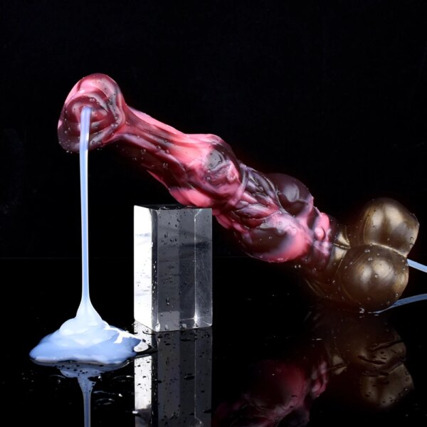 Fantasy Realistic Horse Knot Ejaculation Dildo Silicone Squirting Penis Large Anal Plug Sex Toys For Women Men Big Dong