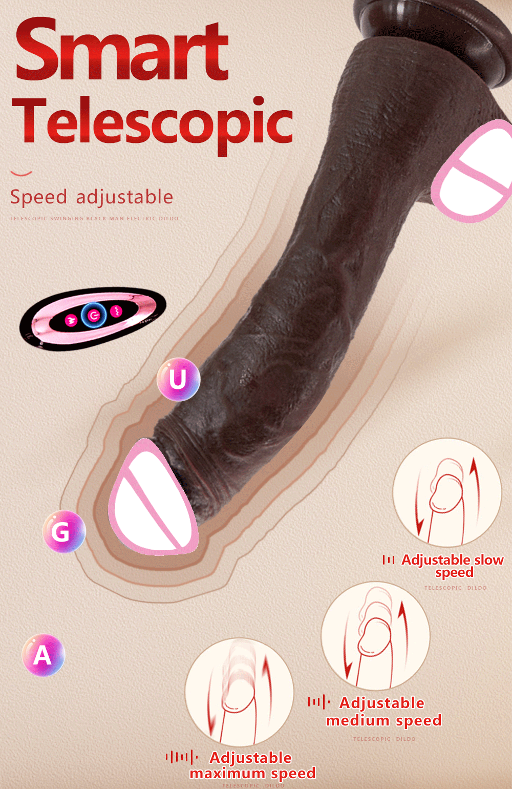 Soft Long  realistic big dildo vibrator penis telescopic swing heating silicone dildos female remote control vibrators for women