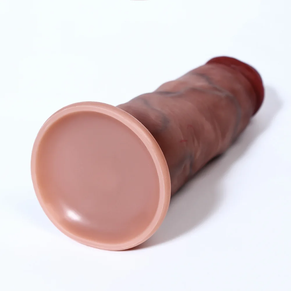 7.8inch Real Skin Feeling Realistic Dildo Sliding Foreskin Design Suction Cup Huge Big Penis Dick Adult Erotic Sex Toy for Woman