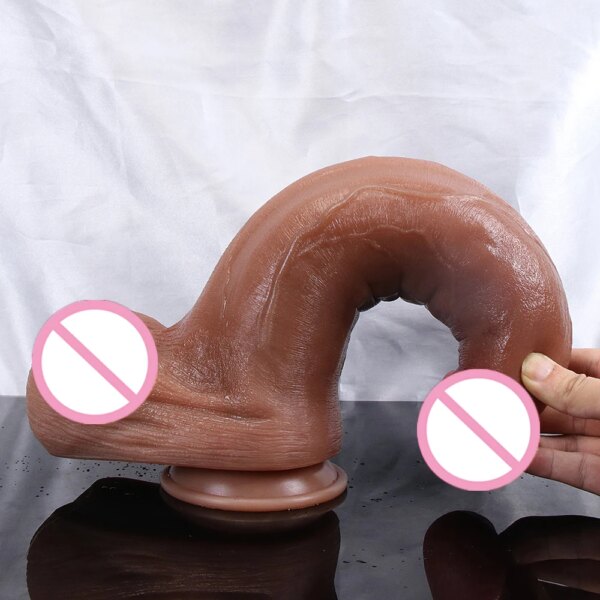 Skin Feeling Super Large Dildo Realistic Big Penis Soft Sexy Lesbian Strapon Suction Cup Vagina Orgasm Anal Sex Toys For Women