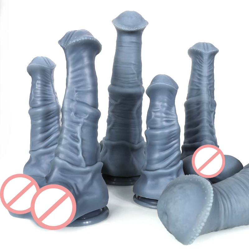 Super Strong Horse Big Dildo Liquid Silicone Material Realistic Animal Centaur Warrior False Penis Suction Cup Anal Plug Sex Toy