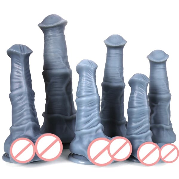 Super Strong Horse Big Dildo Liquid Silicone Material Realistic Animal Centaur Warrior False Penis Suction Cup Anal Plug Sex Toy