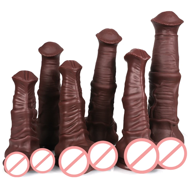 Super Strong Horse Big Dildo Liquid Silicone Material Realistic Animal Centaur Warrior False Penis Suction Cup Anal Plug Sex Toy