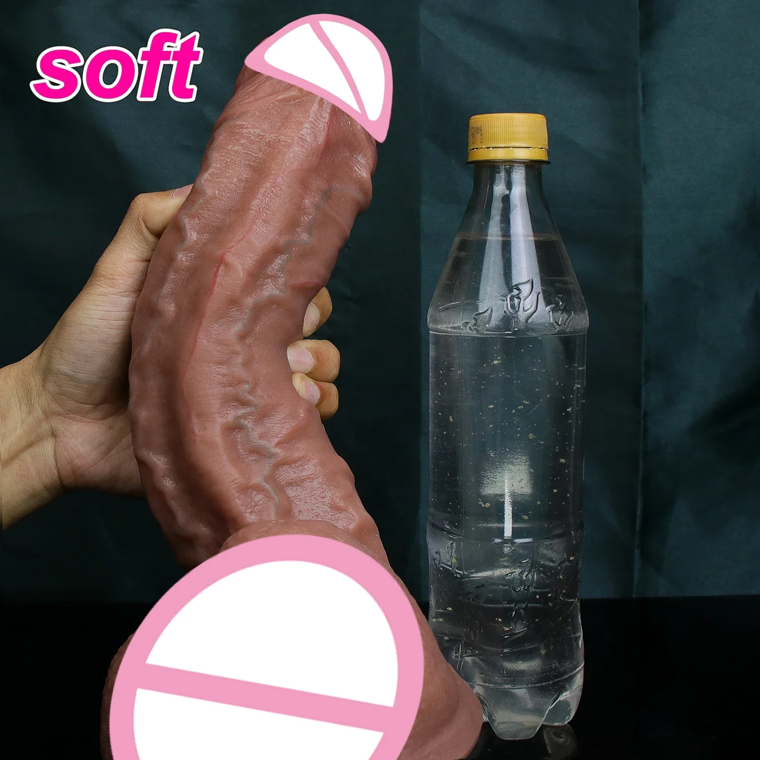 4 Sizes Realistic Vein Big Man Penis Soft Huge Dildo Double Silicone Masturbation Cock Woman Anal Sex Toy Suction Cup Small Dick