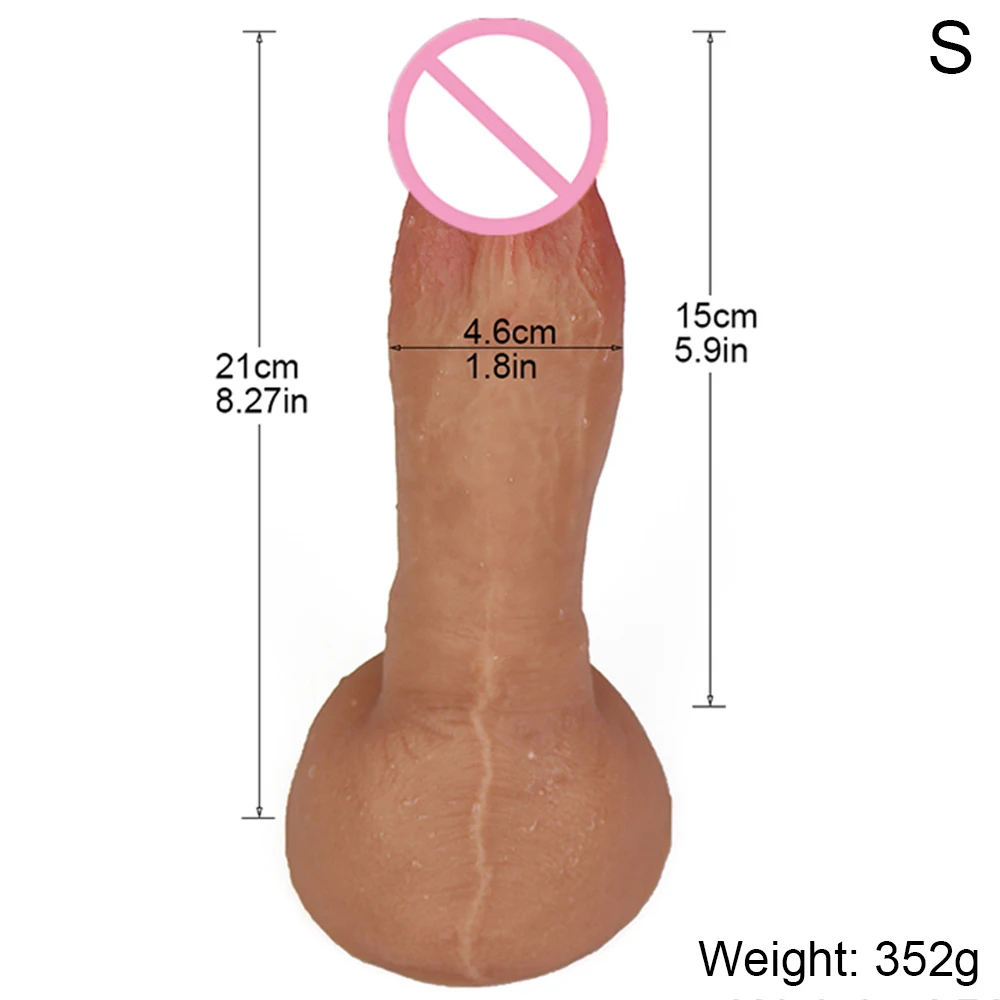 Realistic Phallus Soft Dildo Female Strapon Silicone Big Penis With Strong Suction Cup Masturbators Anal Sex Toys For Adults XXX