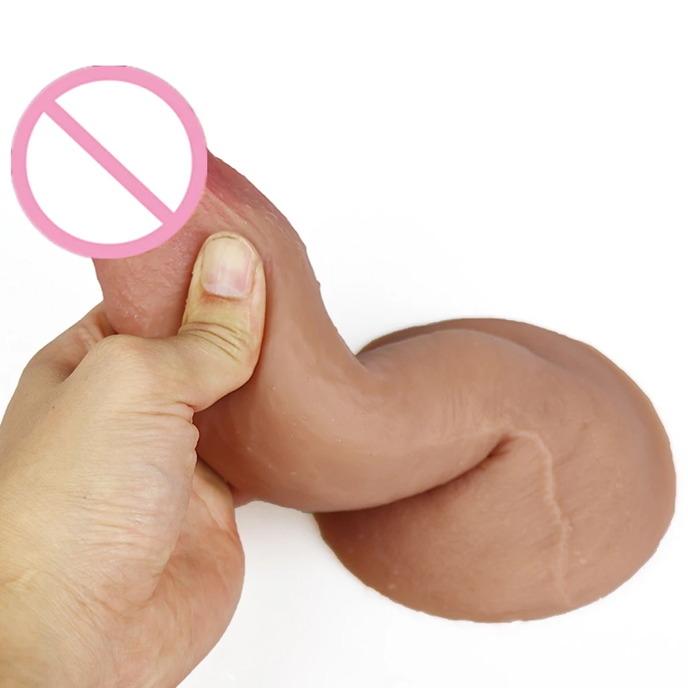 Realistic Phallus Soft Dildo Female Strapon Silicone Big Penis With Strong Suction Cup Masturbators Anal Sex Toys For Adults XXX