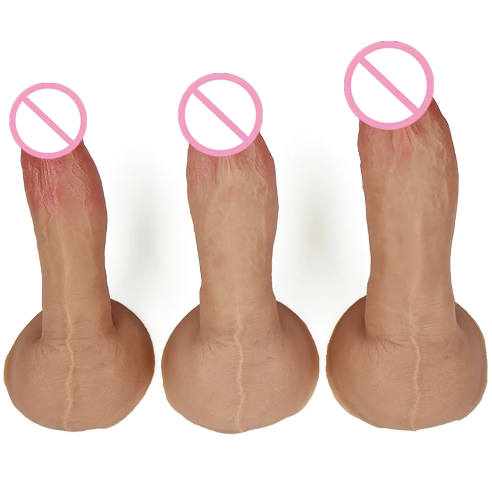 Realistic Phallus Soft Dildo Female Strapon Silicone Big Penis With Strong Suction Cup Masturbators Anal Sex Toys For Adults XXX