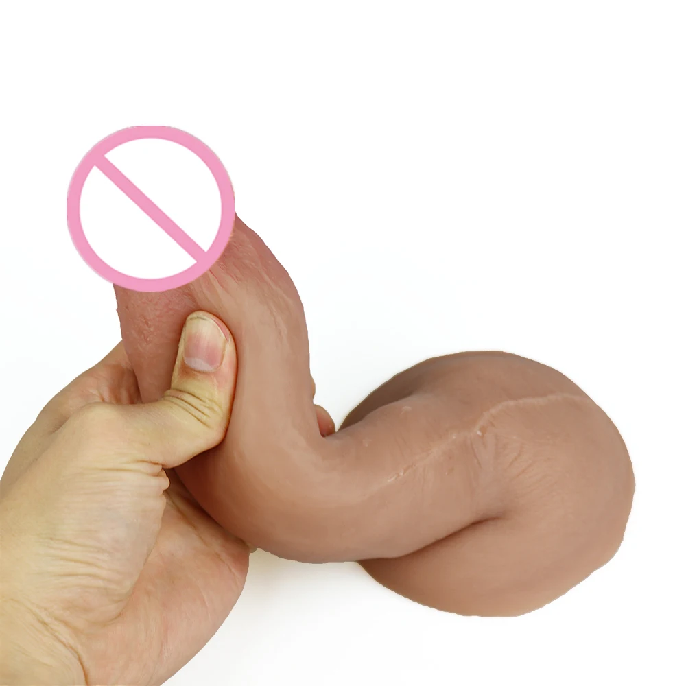 Realistic Phallus Soft Dildo Female Strapon Silicone Big Penis With Strong Suction Cup Masturbators Anal Sex Toys For Adults XXX