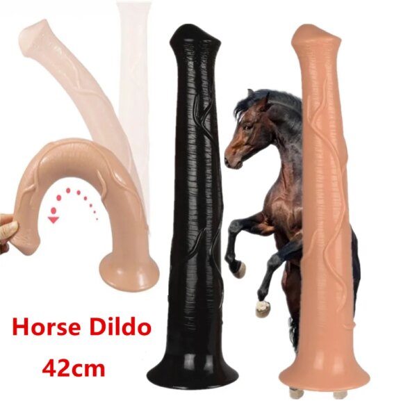 16.5 Inch Sex Toy Big Large Female Anal Dildo Penis Huge Giant Horse Dildo Suction Realistic Penis Erotic Dildosex Toy for Women