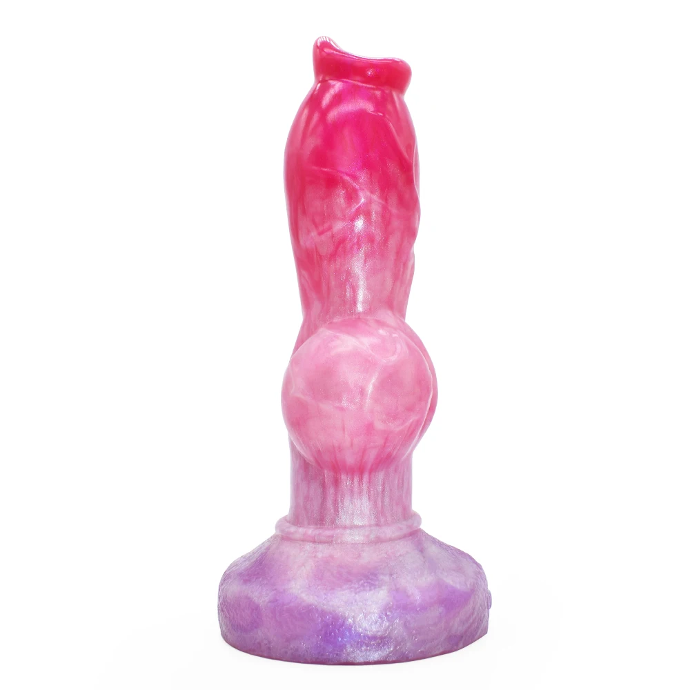 FAAK Fantasy Dog Knot Dildo With Sucker Silicone Large Penis Anal Plug Sex Toys For Women Men Female Masturbator Big Dong