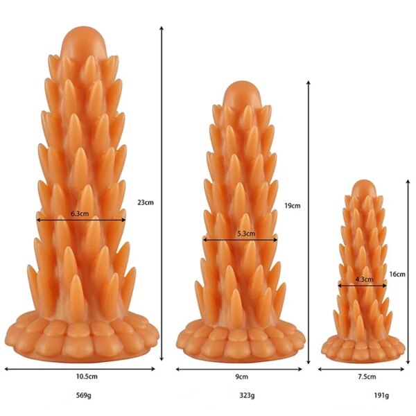 New Large Spike Anal Plug Super Soft Silicone Dildo Anal Plug Anal Beads Prostate Massager Big Butt Plug Sex Toys For Men Women