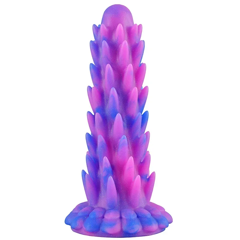 New Large Spike Anal Plug Super Soft Silicone Dildo Anal Plug Anal Beads Prostate Massager Big Butt Plug Sex Toys For Men Women