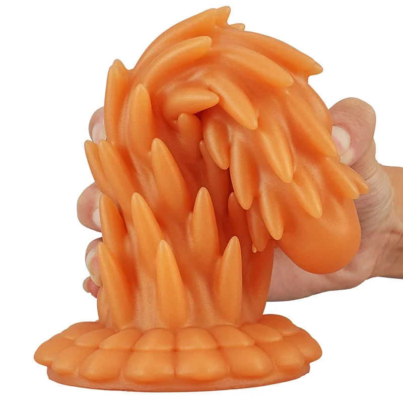 New Large Spike Anal Plug Super Soft Silicone Dildo Anal Plug Anal Beads Prostate Massager Big Butt Plug Sex Toys For Men Women