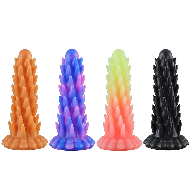 New Large Spike Anal Plug Super Soft Silicone Dildo Anal Plug Anal Beads Prostate Massager Big Butt Plug Sex Toys For Men Women