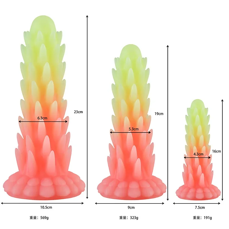 New Large Spike Anal Plug Super Soft Silicone Dildo Anal Plug Anal Beads Prostate Massager Big Butt Plug Sex Toys For Men Women
